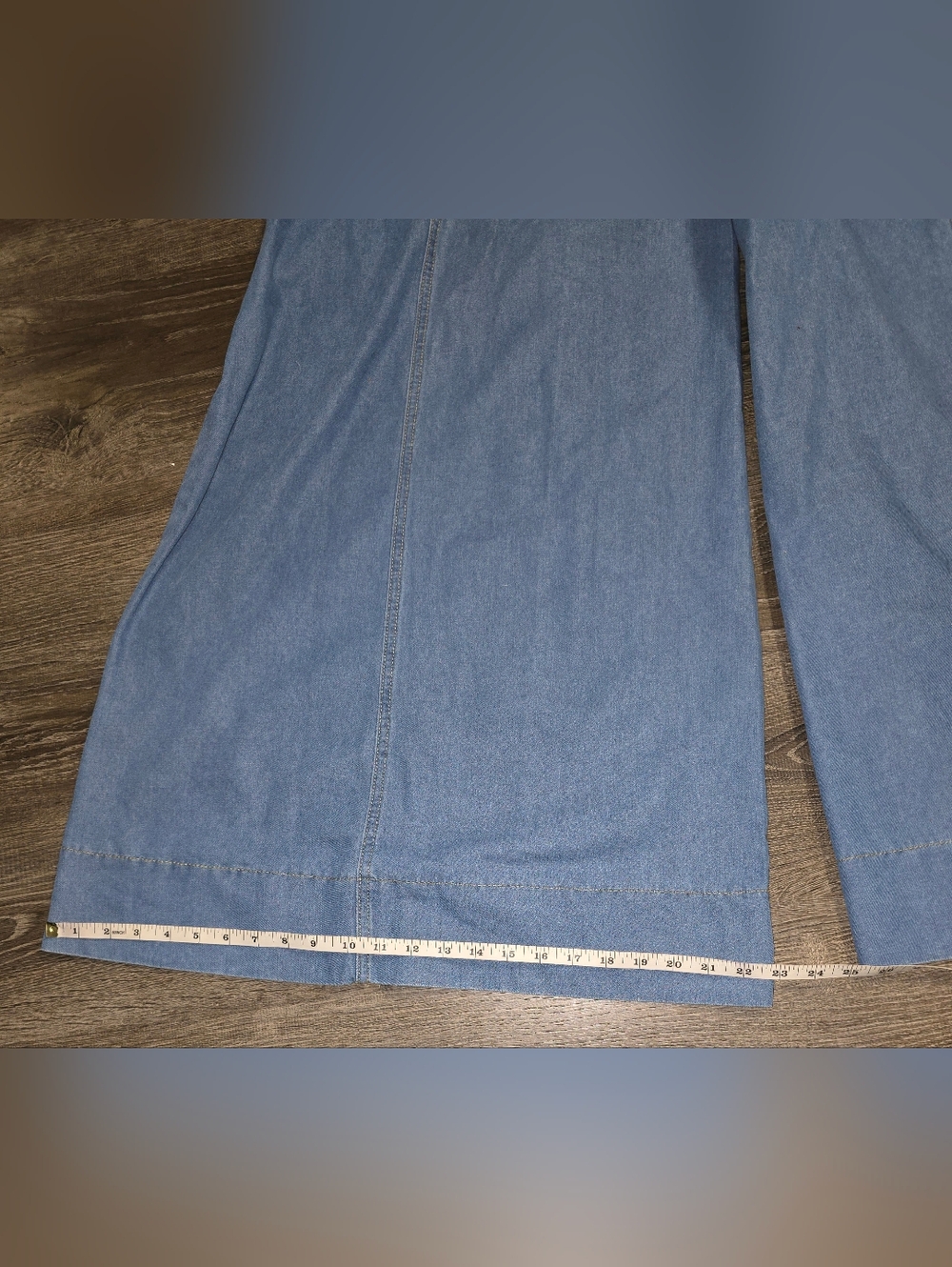 SHEIN Curve Blue Denim Wide-Leg Corset Jumpsuit Sz 1X - Picture 12 of 13